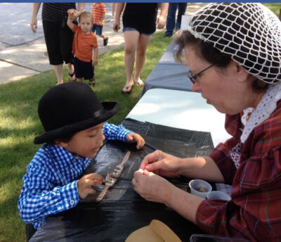 Sarah Poff Teaching Pioneer Crafts